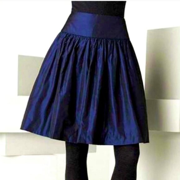 RALPH LAUREN BLACK LABEL DARK PURPLE IRRIDESCENT SILK TAFFETA SKIRT 4 - Picture 1 of 5